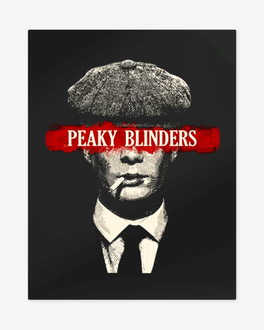 Print metalico Negro de Peaky blinders Tommy