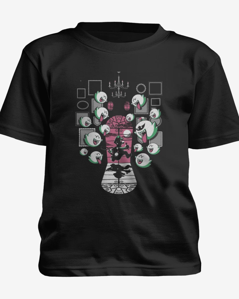 Polera de niño Negro de Luigi cazafantasmas