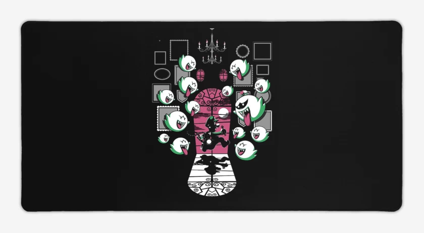 Mouse pad Gamer Negro de Luigi cazafantasmas