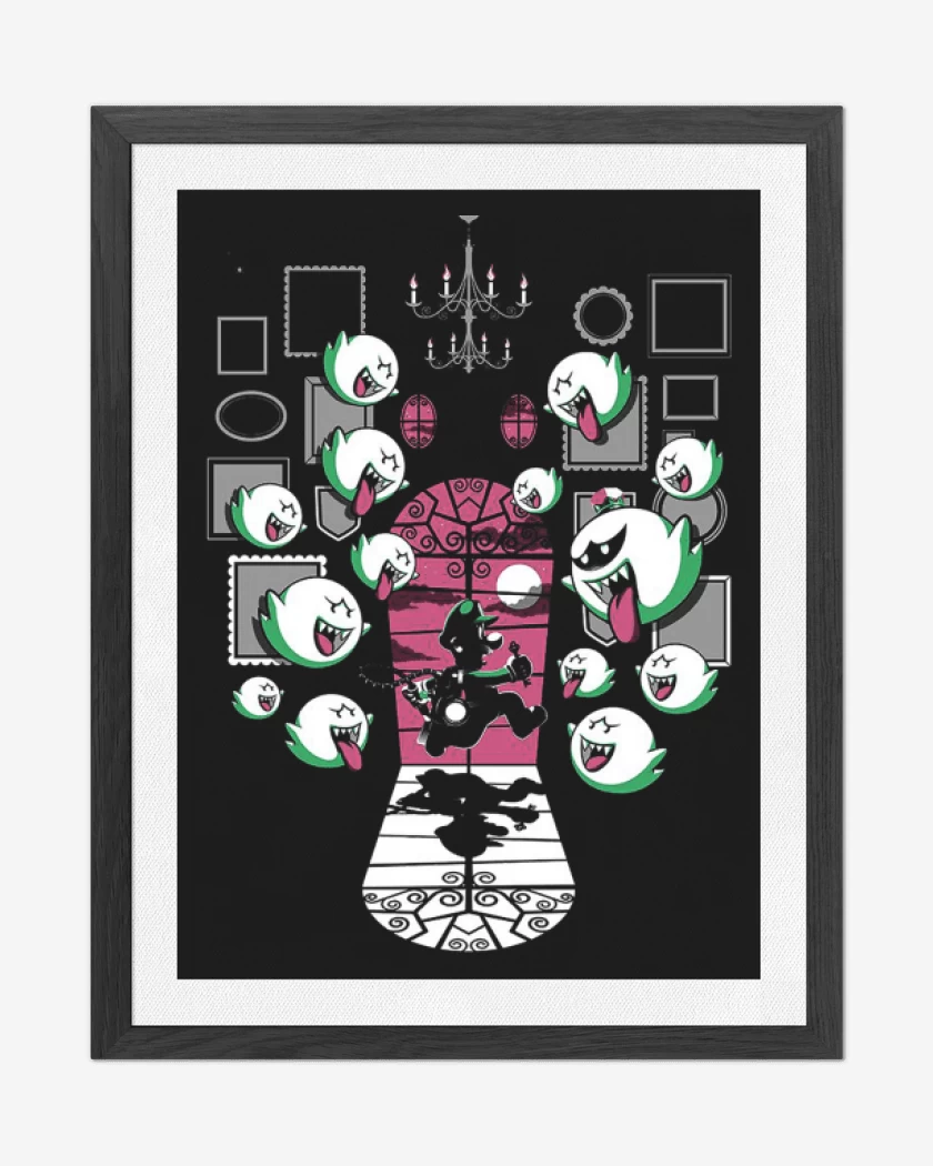 Cuadro decorativo Negro de Luigi cazafantasmas