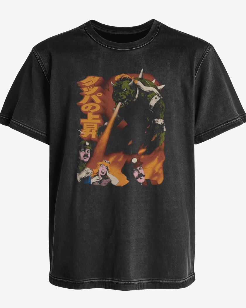 Polera desgastada Bigotezilla