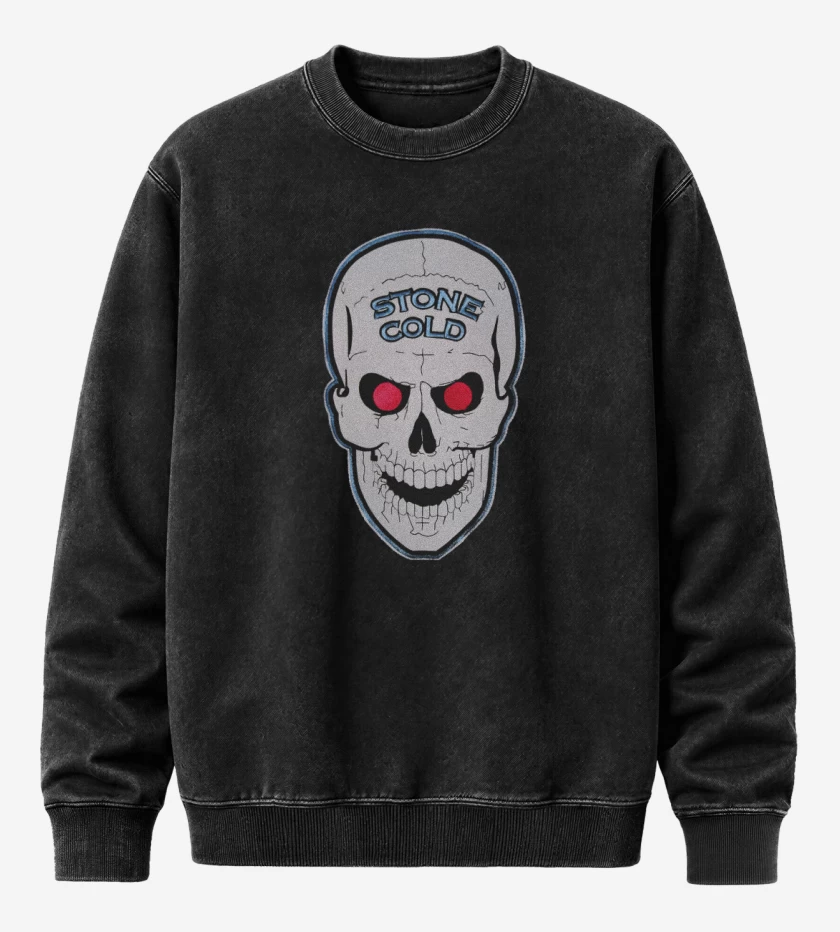 Poleron Polo Acid Wash Negro de Stone Cold tibostin