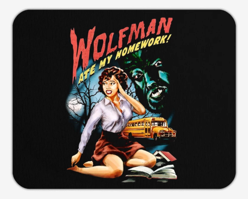 Mousepad Negro de Hombrelobo