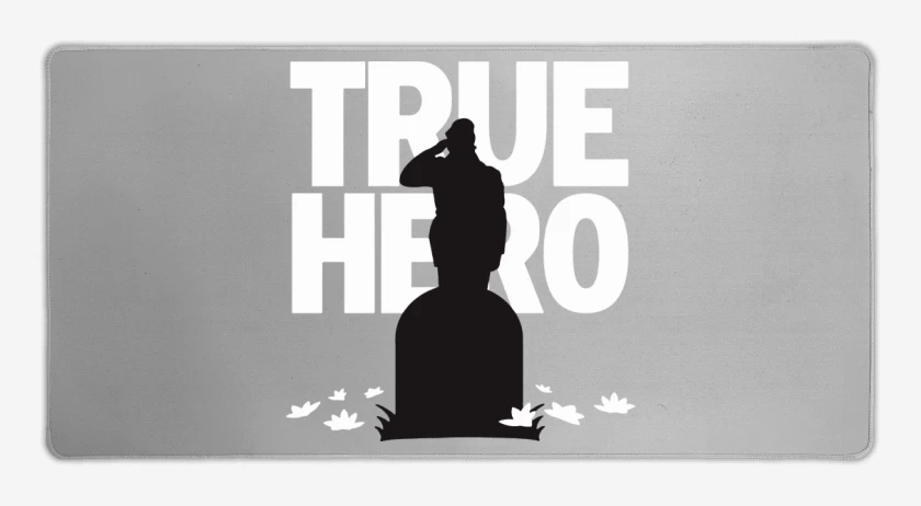 Mouse pad Gamer Gris Melange de MG - True Hero
