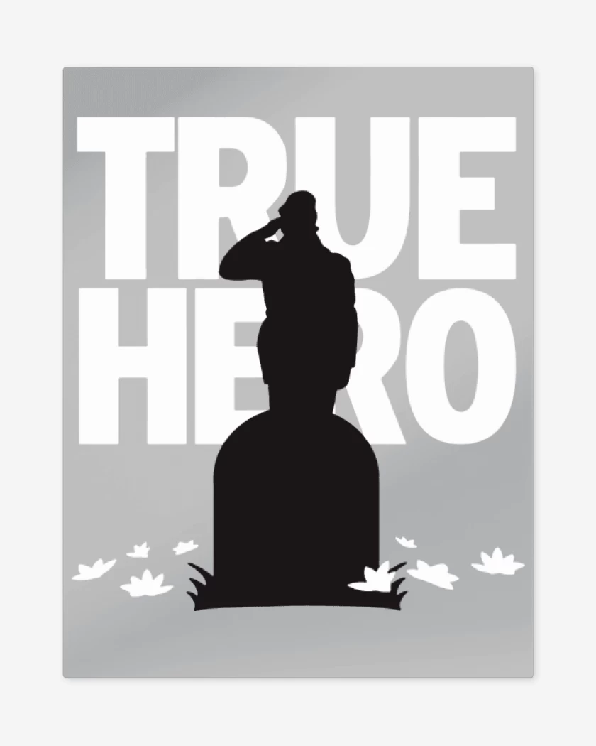 Print metalico Gris Melange de MG - True Hero