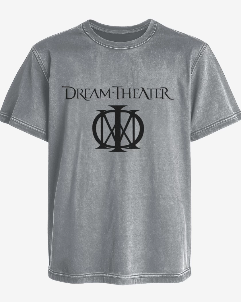 Polera desgastada Gris Melange de Dream theater 5