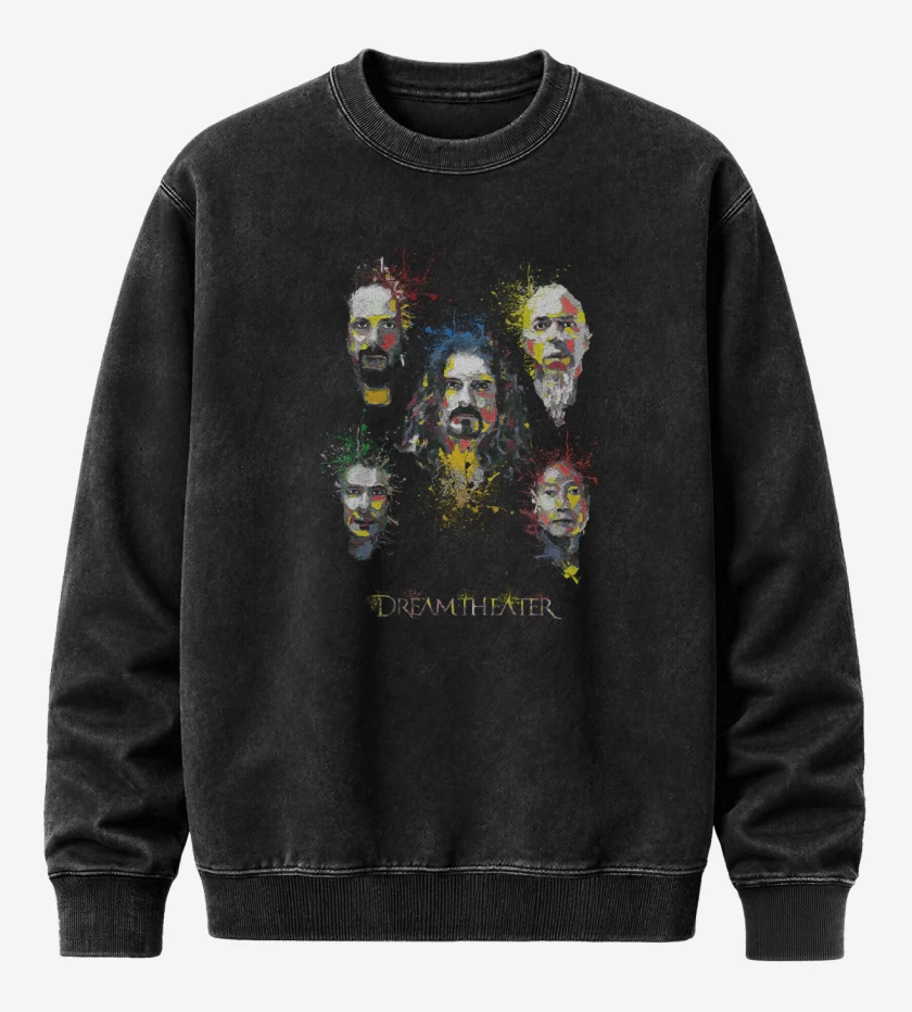 Poleron Polo Acid Wash Negro de Dream theater 6