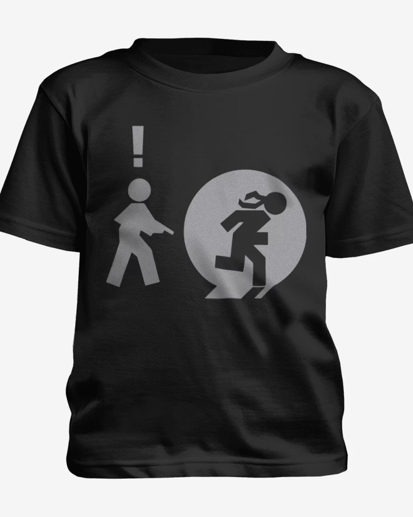 Polera de niño Negro de MG - Iconos