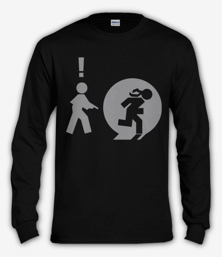 Polera manga larga Negro de MG - Iconos