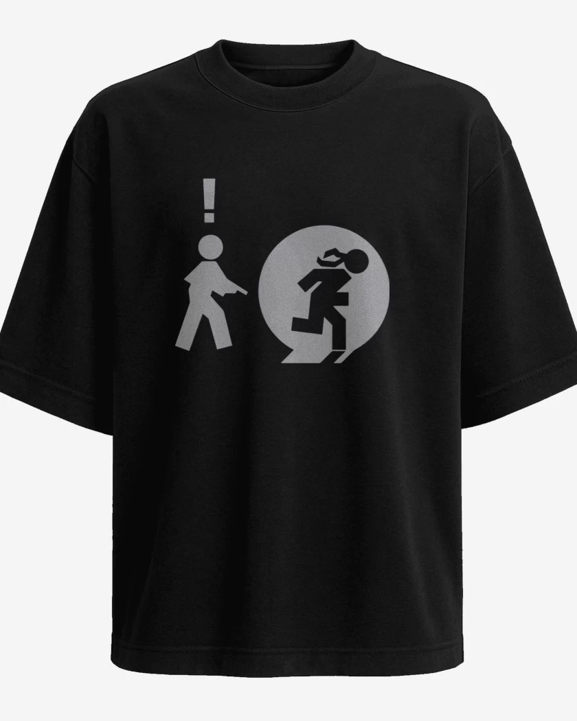 Polera Oversize Negro de MG - Iconos