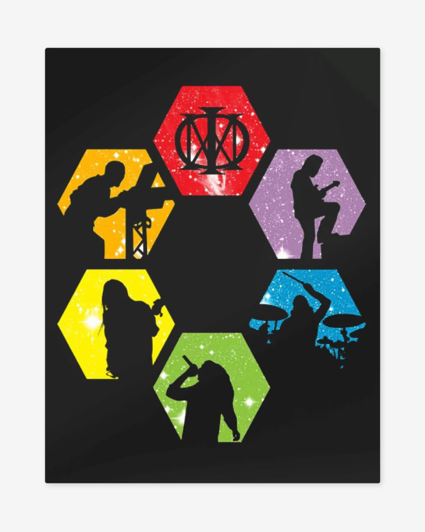 Print metalico Negro de Dream theater band