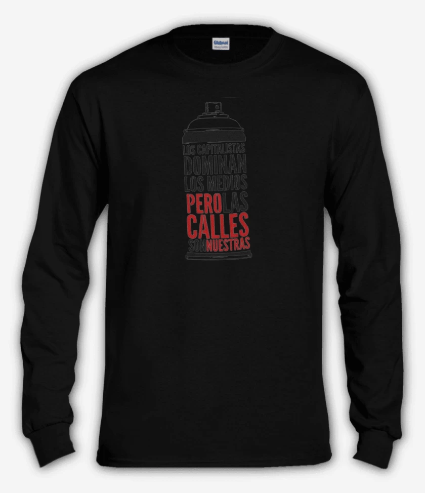 Polera manga larga Negro de LAS CALLES SON NUESTRAS 