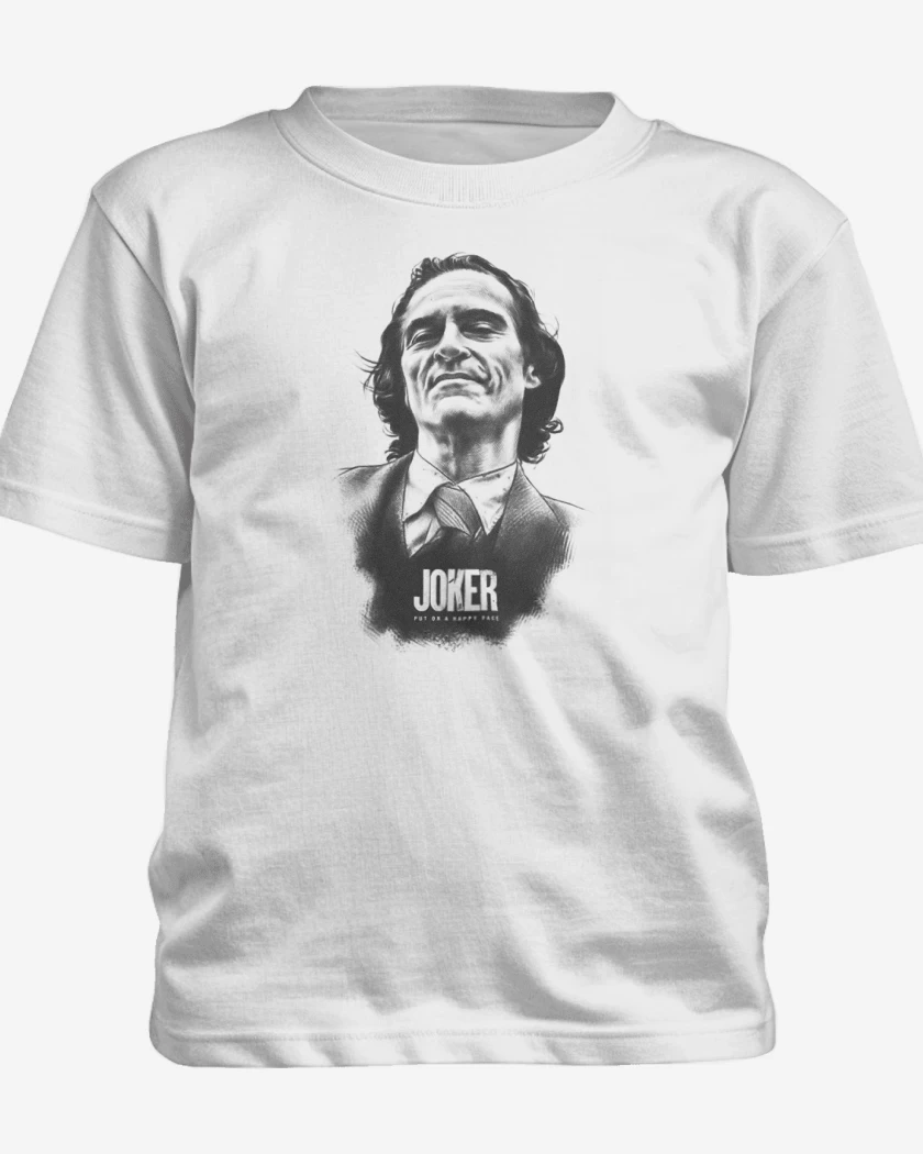 Polera de niño Blanco de Joker lapiz 
