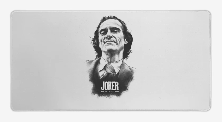 Mouse pad Gamer Blanco de Joker lapiz 
