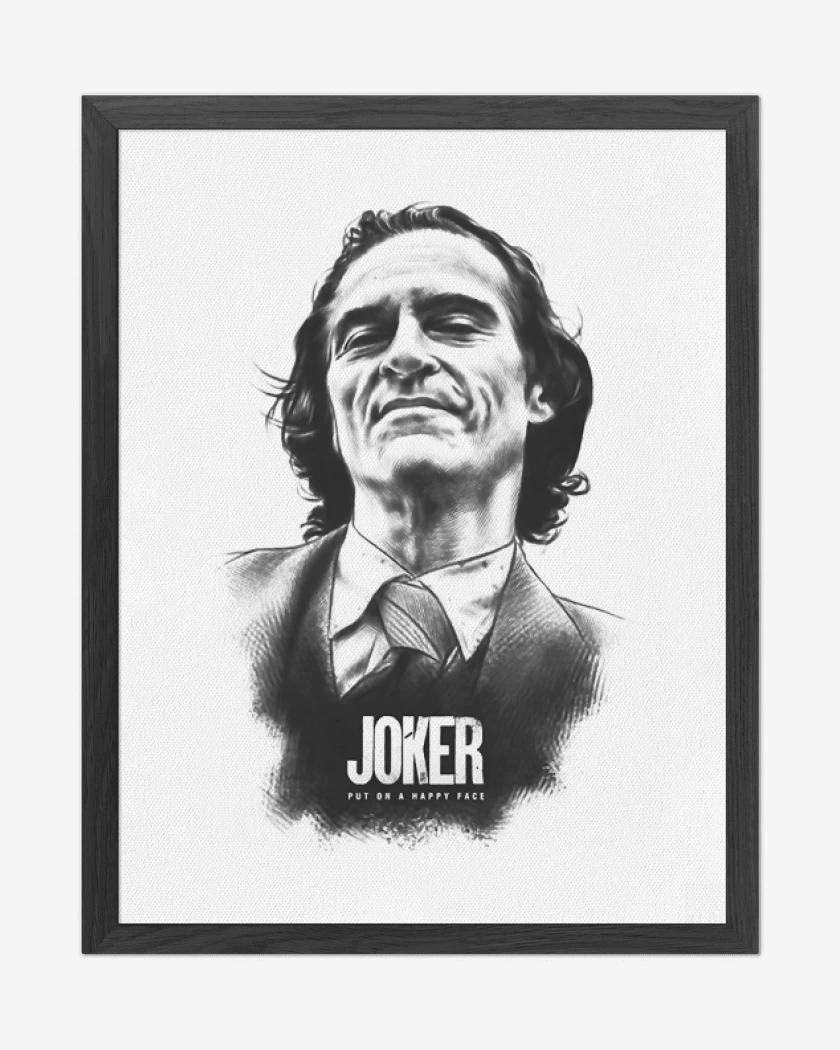 Cuadro decorativo Blanco de Joker lapiz 