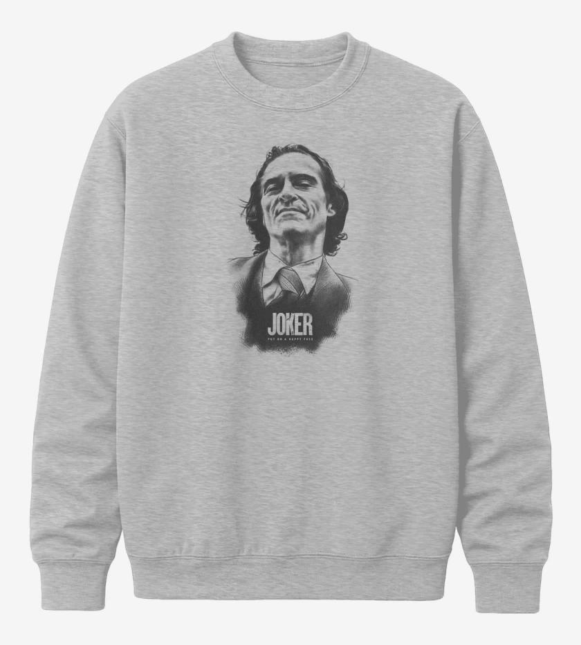 Poleron polo Gris Melange de Joker lapiz 