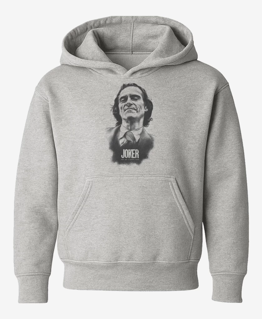Poleron de niño Gris Melange de Joker lapiz 