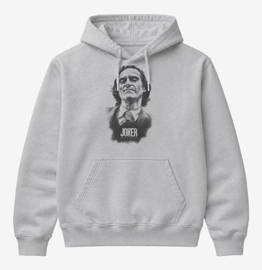 Poleron Canguro básico Gris Melange de Joker lapiz 