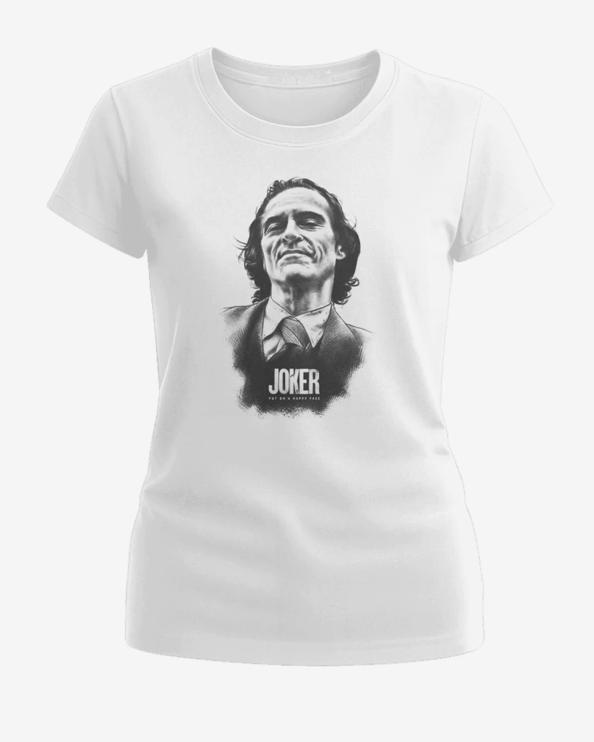 Polera de Mujer Blanco de Joker lapiz 