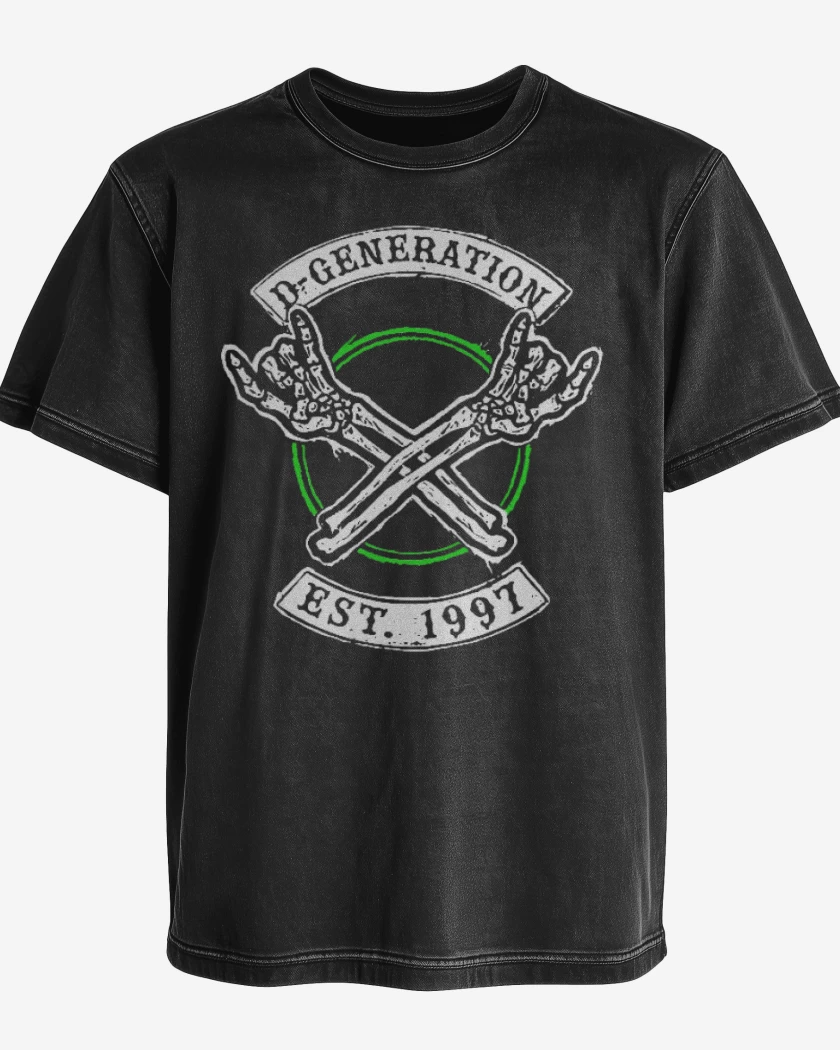 Polera desgastada Negro de D genetarion X
