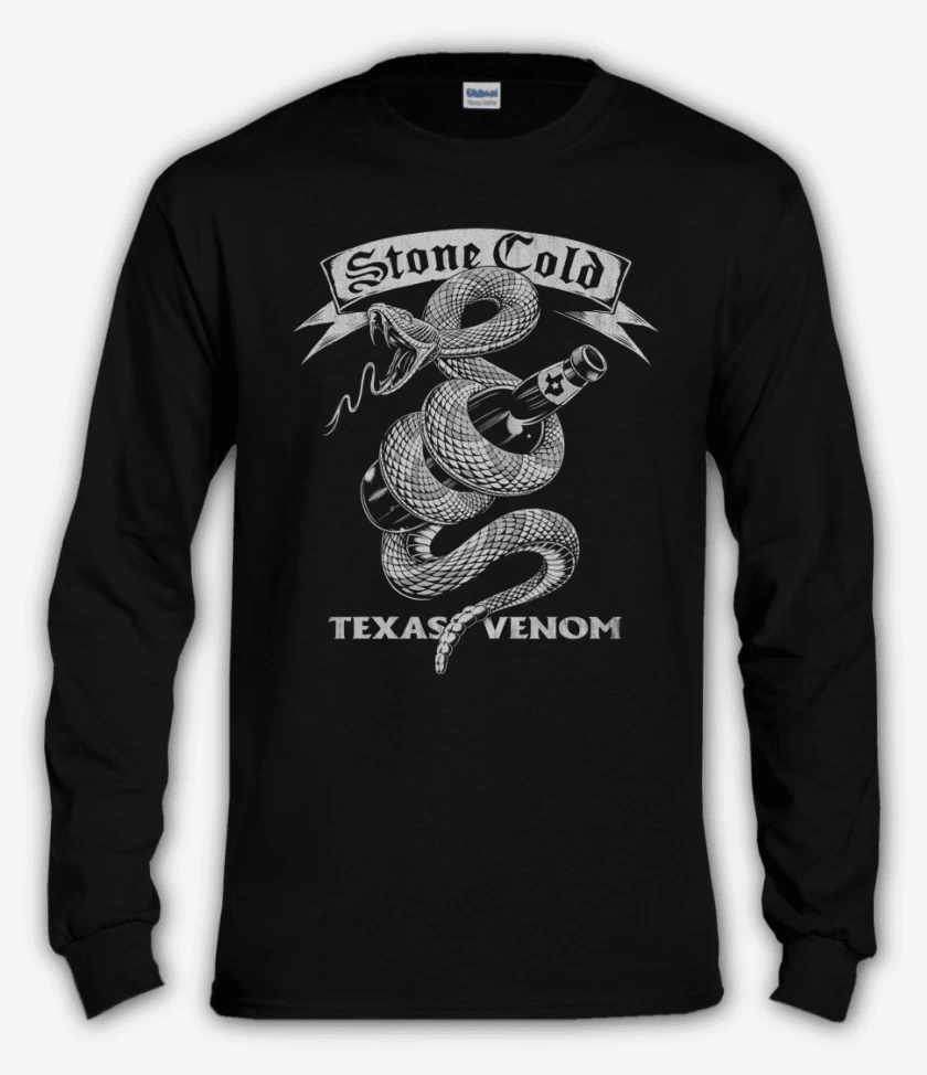 Polera manga larga Negro de Stone Cold texas venom