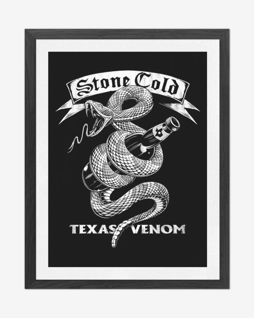 Cuadro decorativo Negro de Stone Cold texas venom