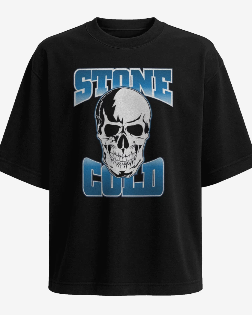 Polera Oversize Negro de Stone Cold tibostin 2