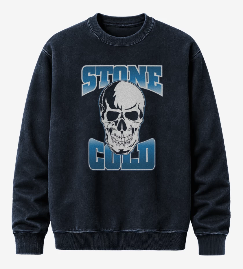 Poleron Polo Acid Wash Azul Marino de Stone Cold tibostin 2