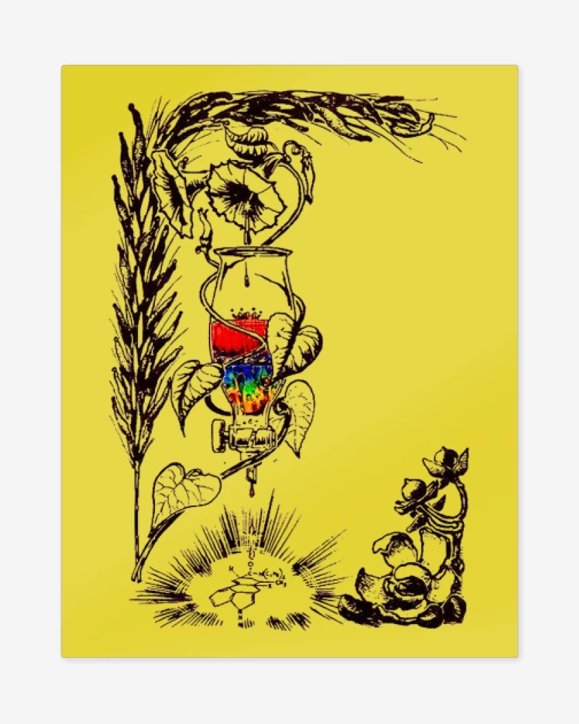 Print metalico Amarillo de Acid