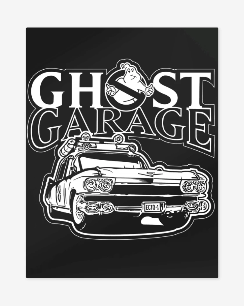 Print metalico Negro de Ghost garage