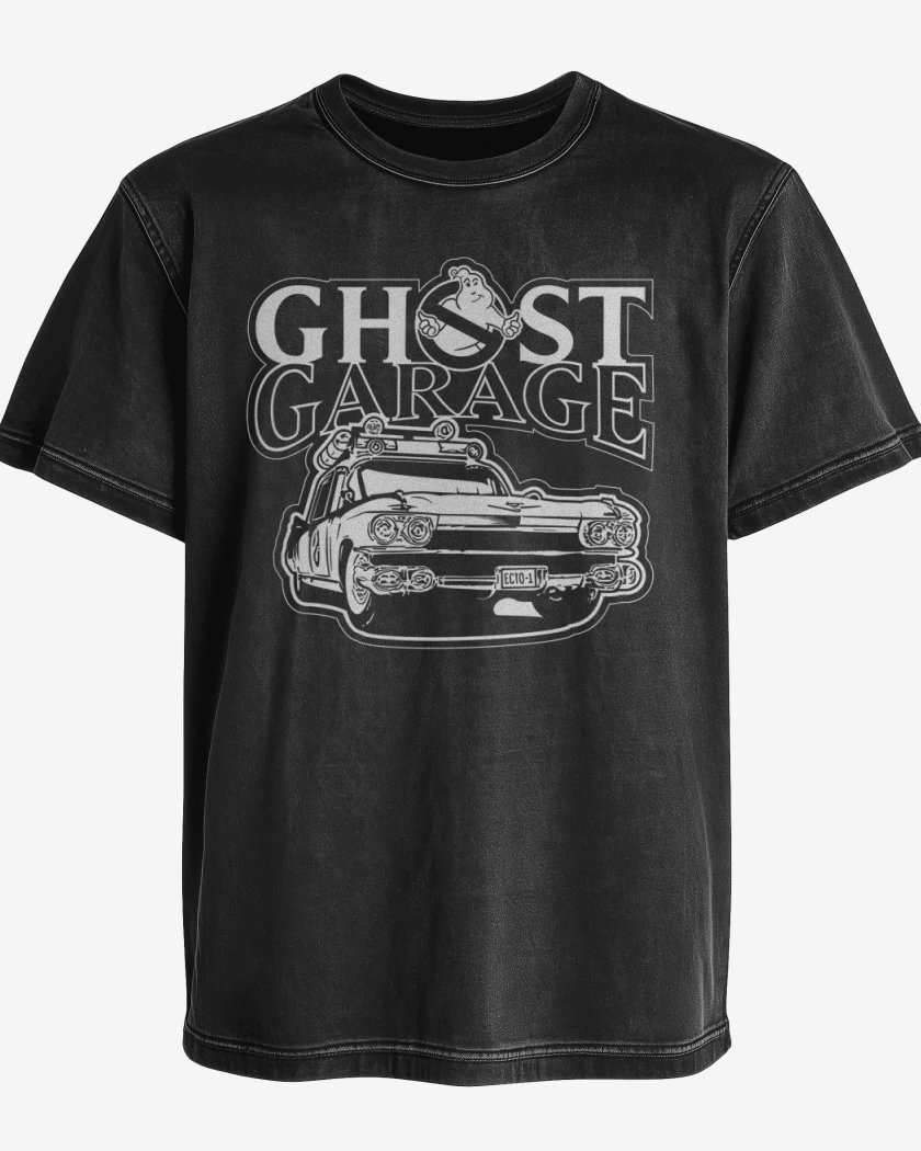 Polera desgastada Negro de Ghost garage