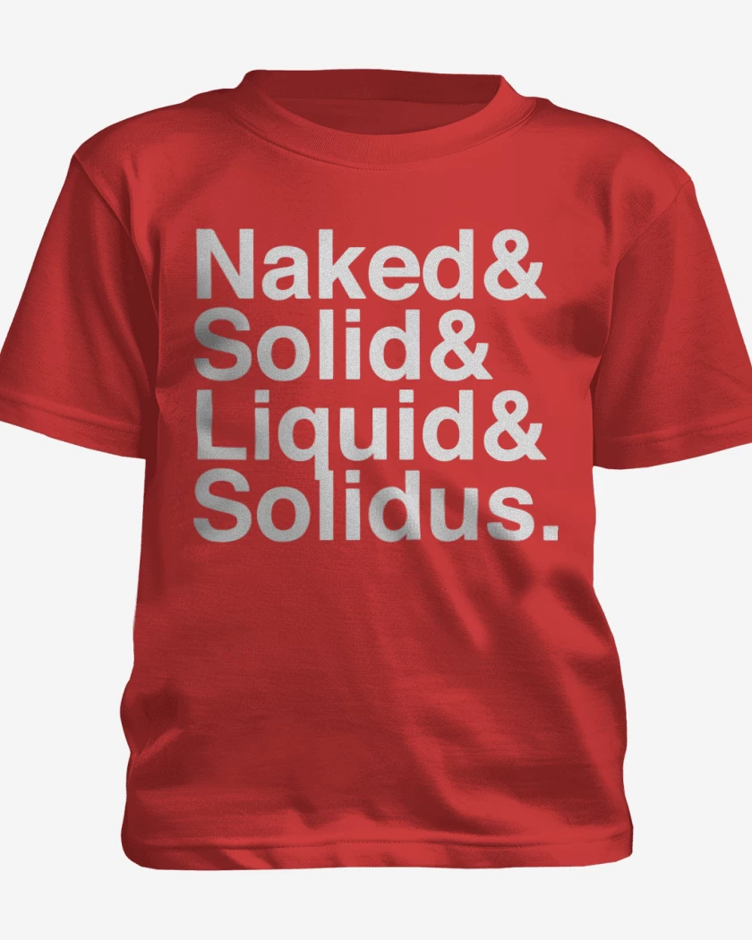 Polera de niño Rojo de Naked Solid Liquid Solidus