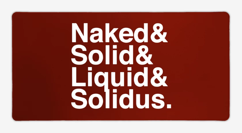Mouse pad Gamer Rojo de Naked Solid Liquid Solidus