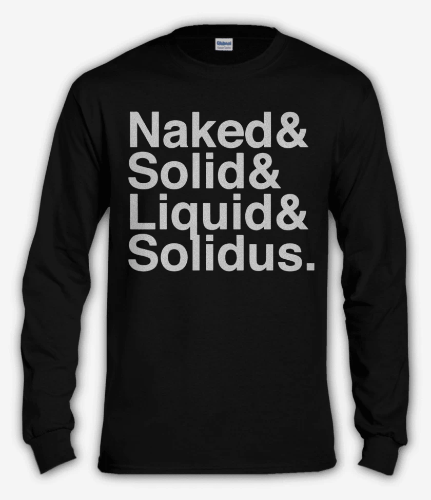 Polera manga larga Negro de Naked Solid Liquid Solidus