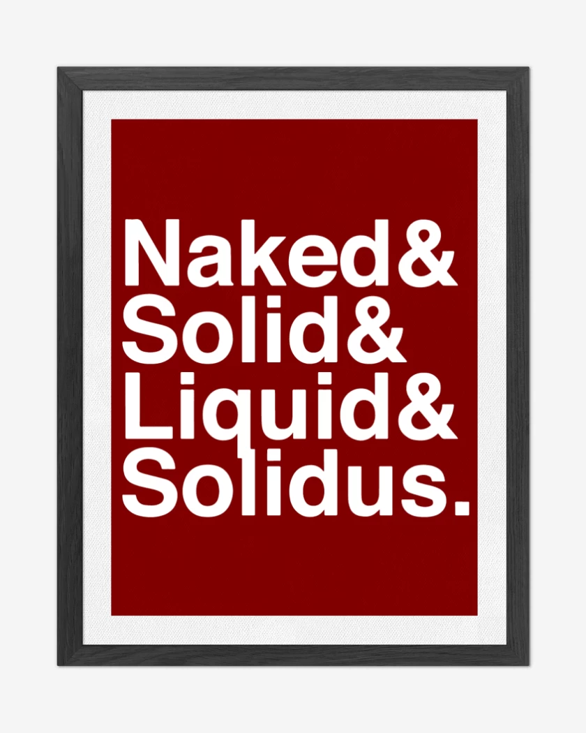 Cuadro decorativo Rojo de Naked Solid Liquid Solidus