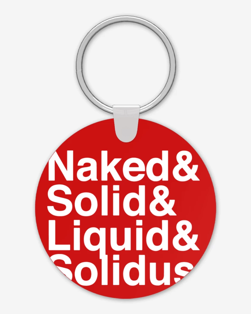 Llavero Rojo de Naked Solid Liquid Solidus