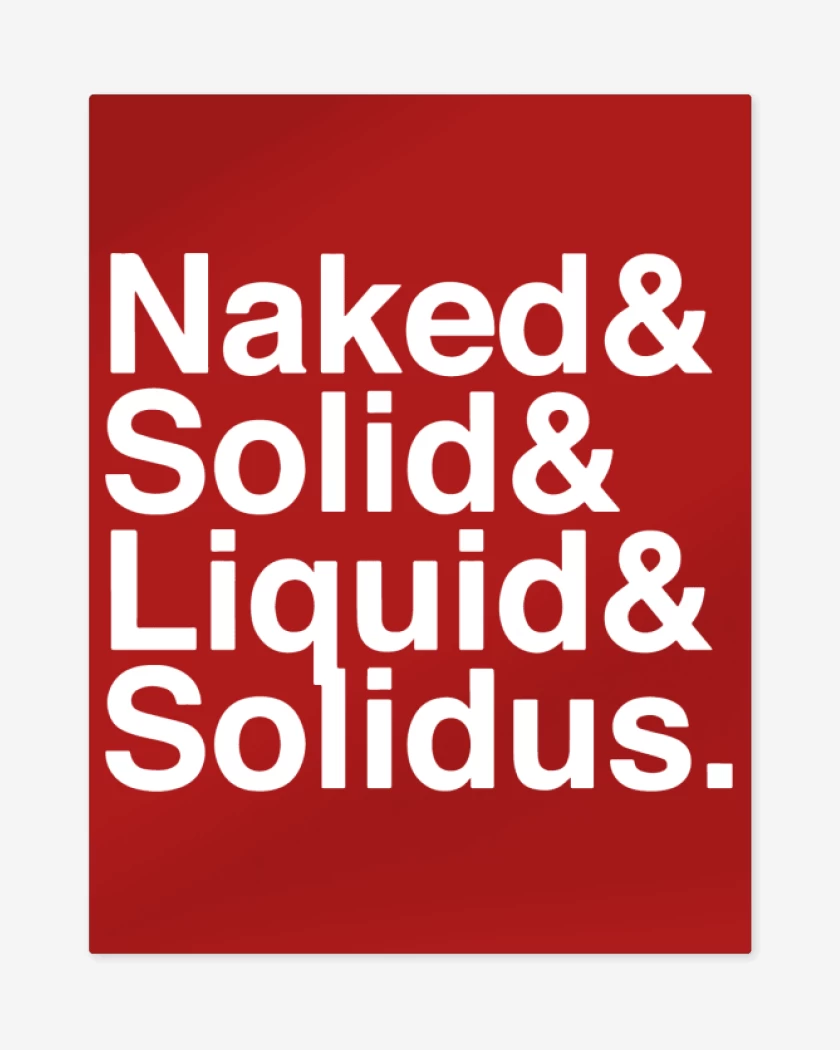 Print metalico Rojo de Naked Solid Liquid Solidus