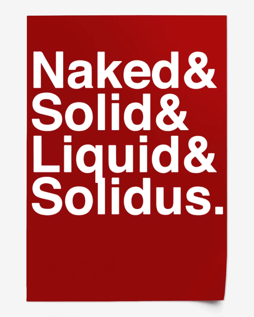 Print Naked Solid Liquid Solidus
