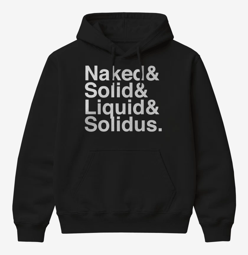 Poleron Canguro básico Negro de Naked Solid Liquid Solidus