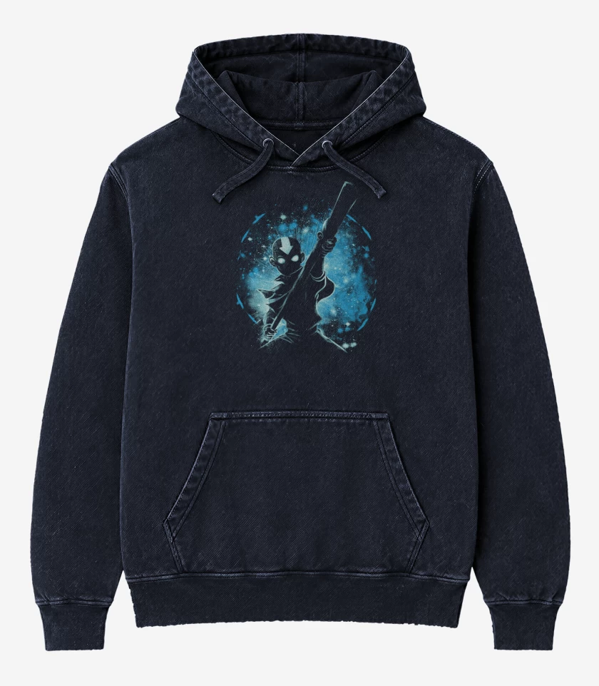 Poleron Canguro Acid Wash Azul Marino de Aang avatar