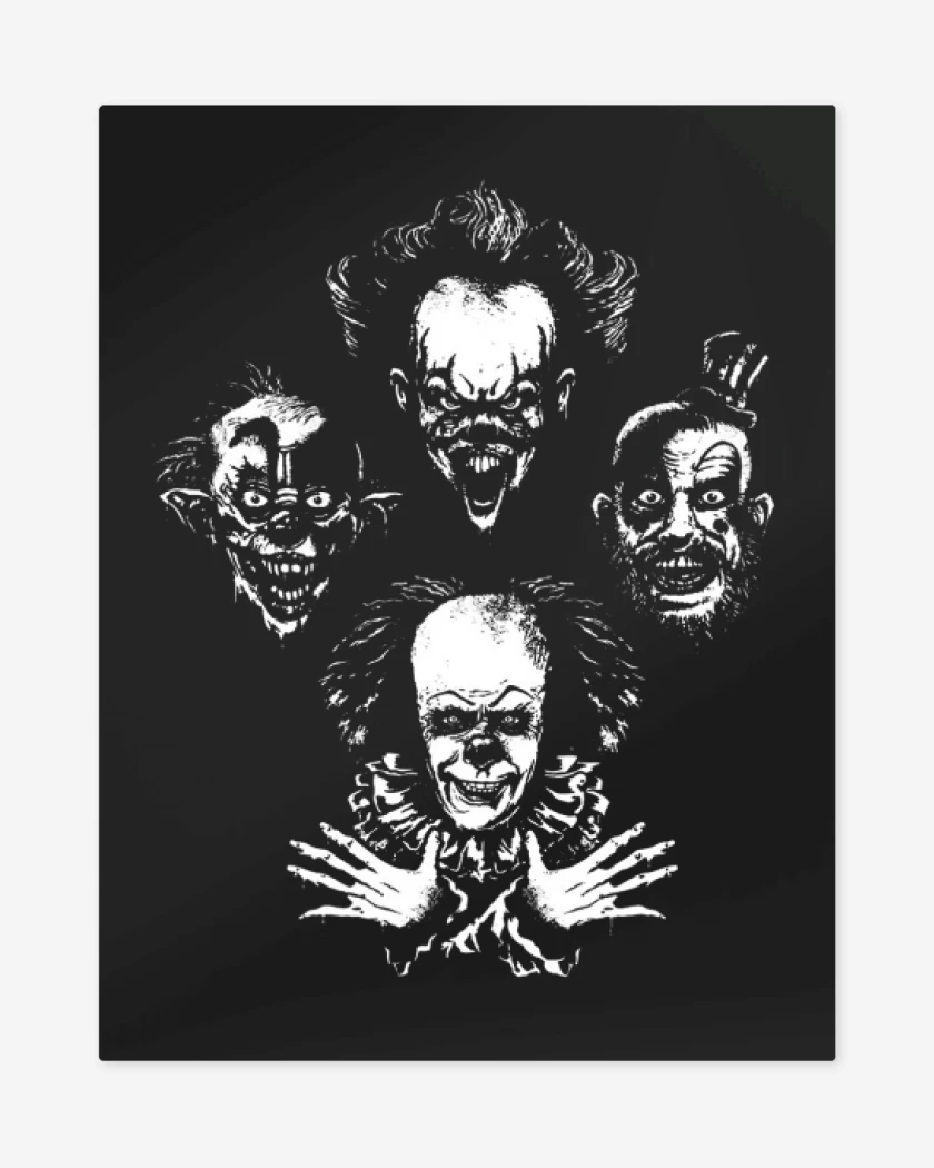 Print metalico Negro de Evil clowns rhapsody
