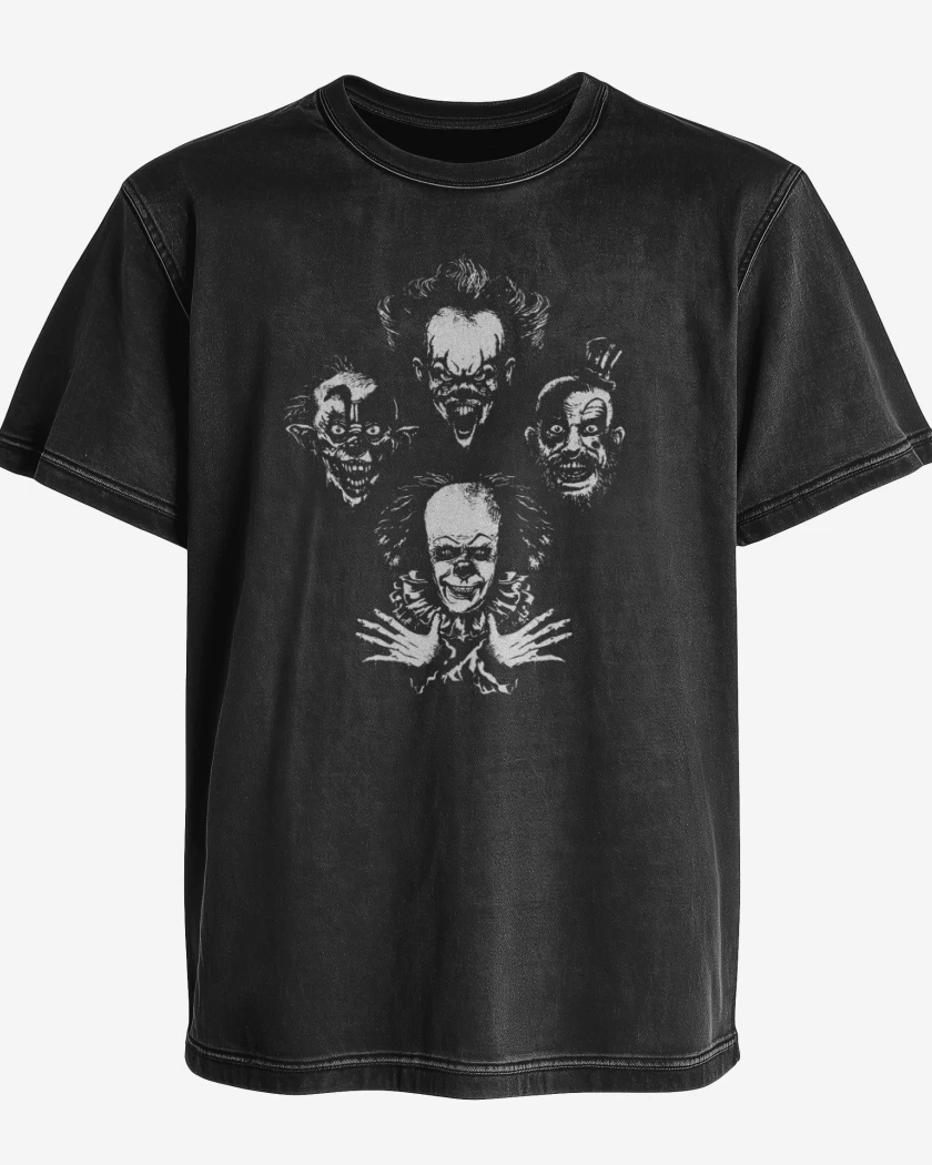 Polera desgastada Evil clowns rhapsody