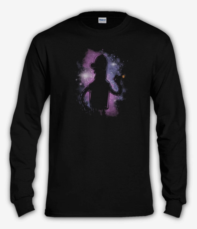 Polera manga larga Negro de Bender universal