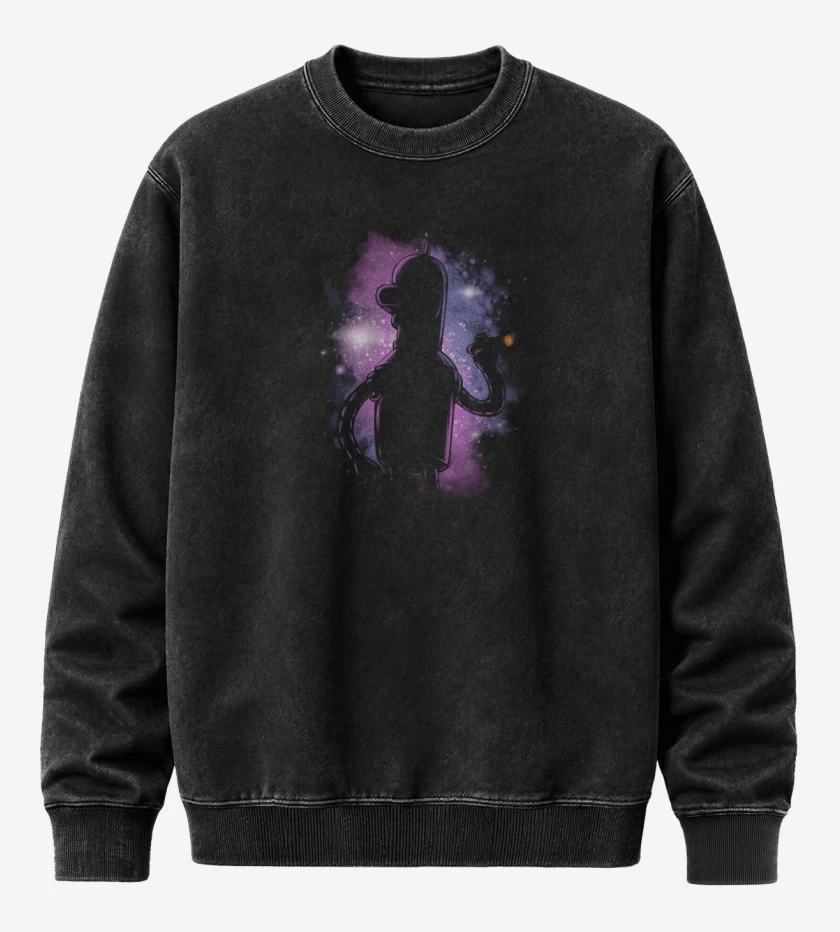 Poleron Polo Acid Wash Negro de Bender universal