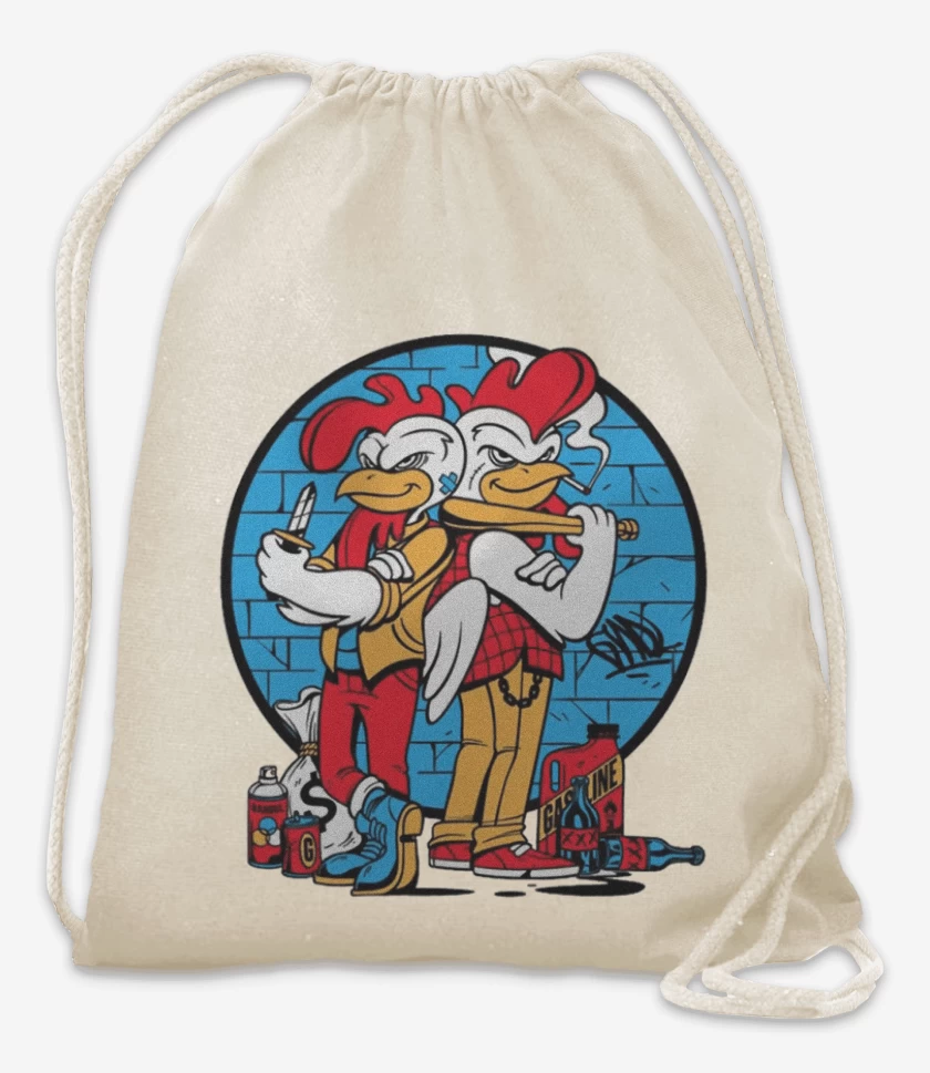 Mochila Blanco de Los Pollos Choros 