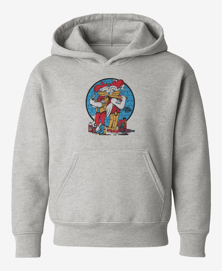 Poleron de niño Gris Melange de Los Pollos Choros 