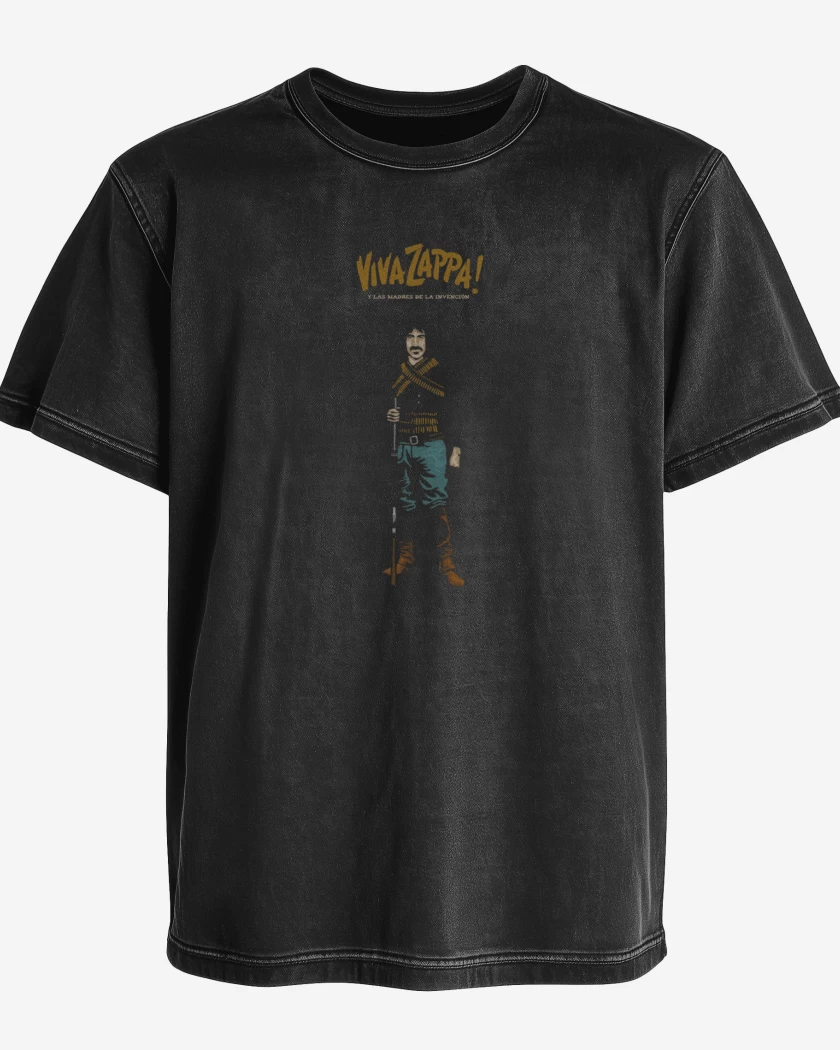 Polera desgastada Negro de Viva Zappa