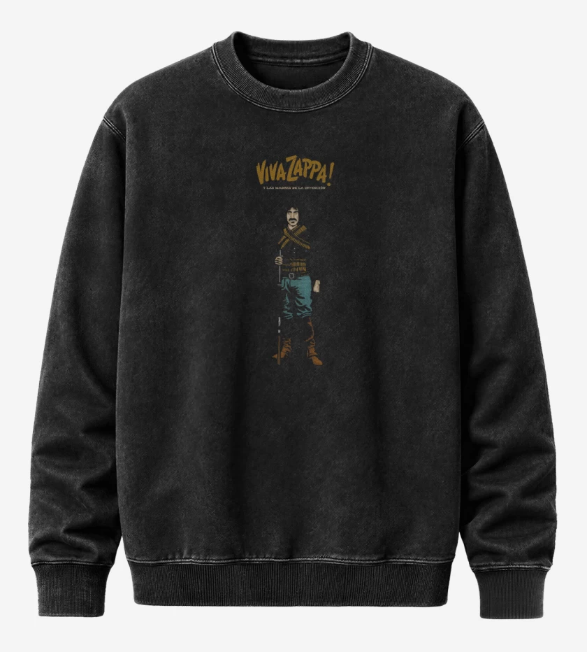 Poleron Polo Acid Wash Negro de Viva Zappa