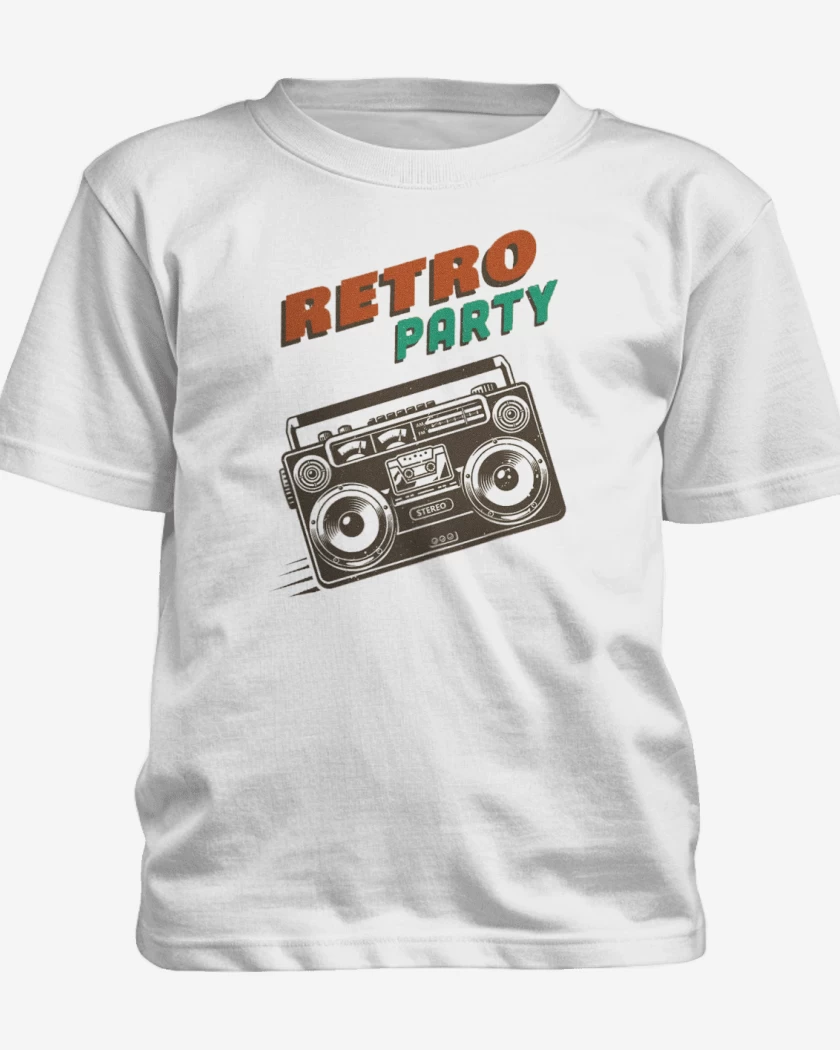 Polera de niño Blanco de RETRO PARTY 