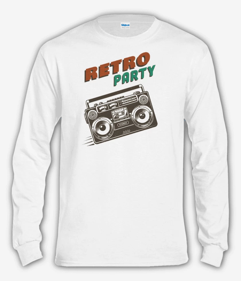 Polera manga larga Blanco de RETRO PARTY 
